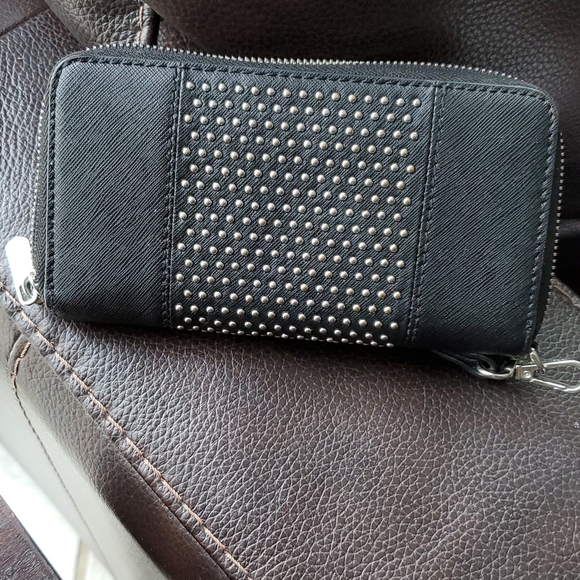 Black studded Michael kors wristlet, used - Picture 2 of 5